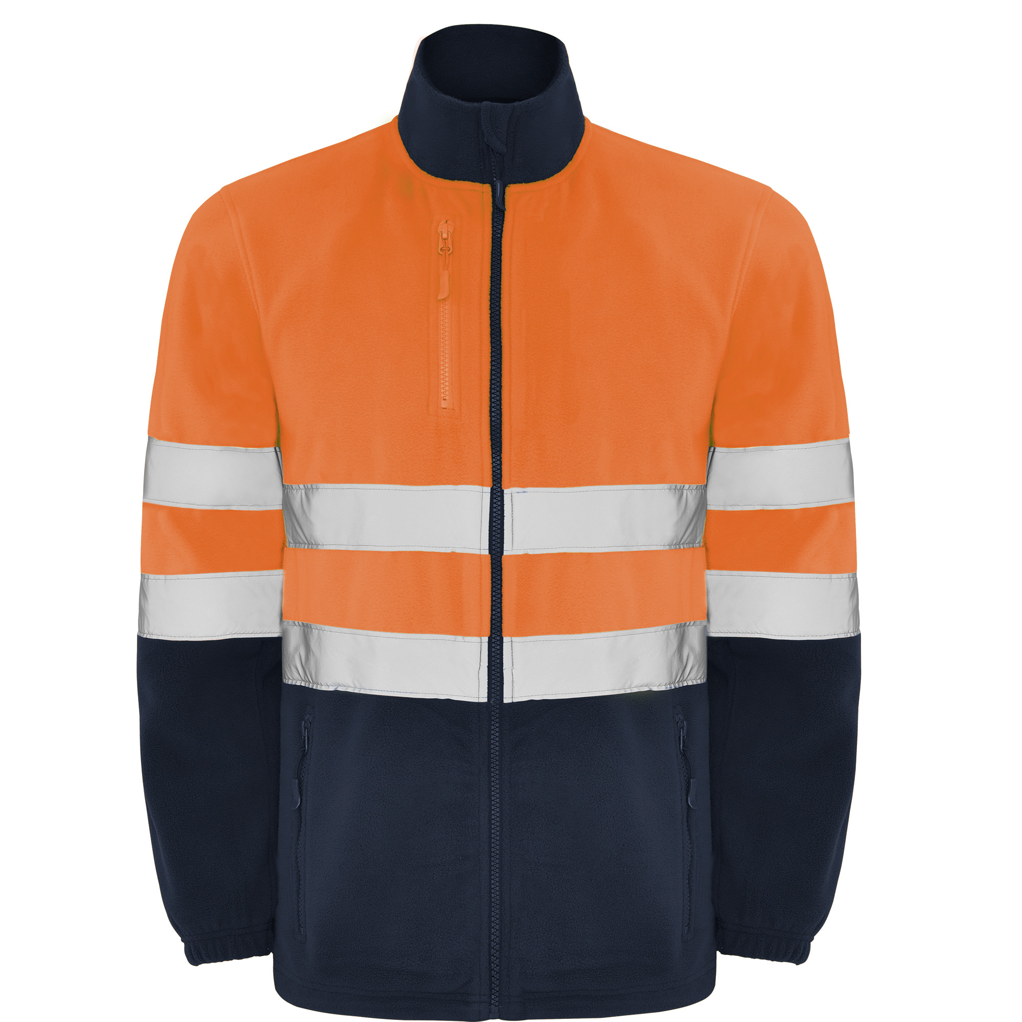 Chaqueta polar alta visibilidad ALTAIR marino naranja flúor