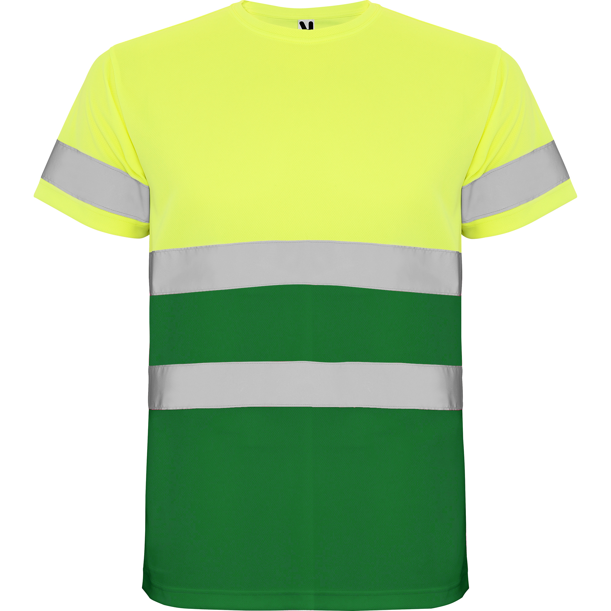Camiseta alta visibilidad DELTA verde jardín amarillo flúor
