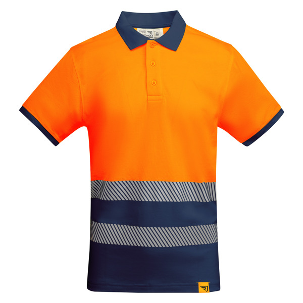 Polo alta visibilidad ATRIO marino y naranja flúor