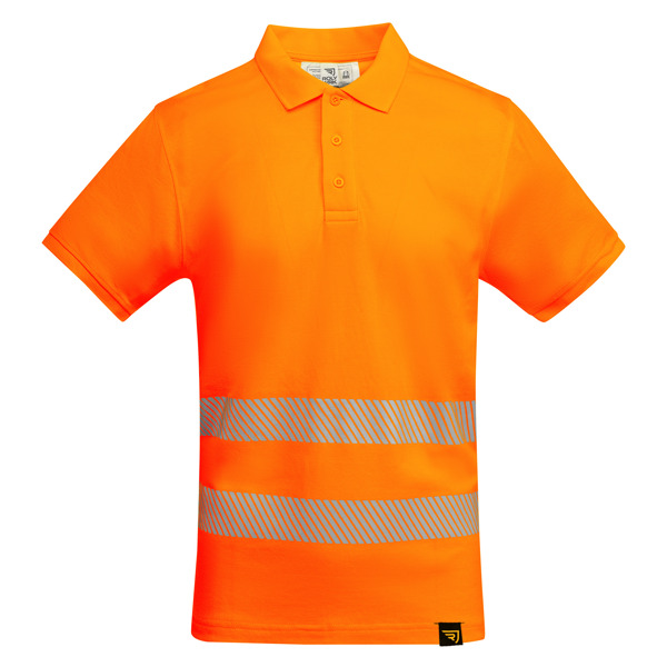 Polo alta visibilidad ATRIO naranja flúor para empresas