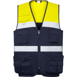 Chaleco alta visibilidad BETA color marino/amarillo fluor