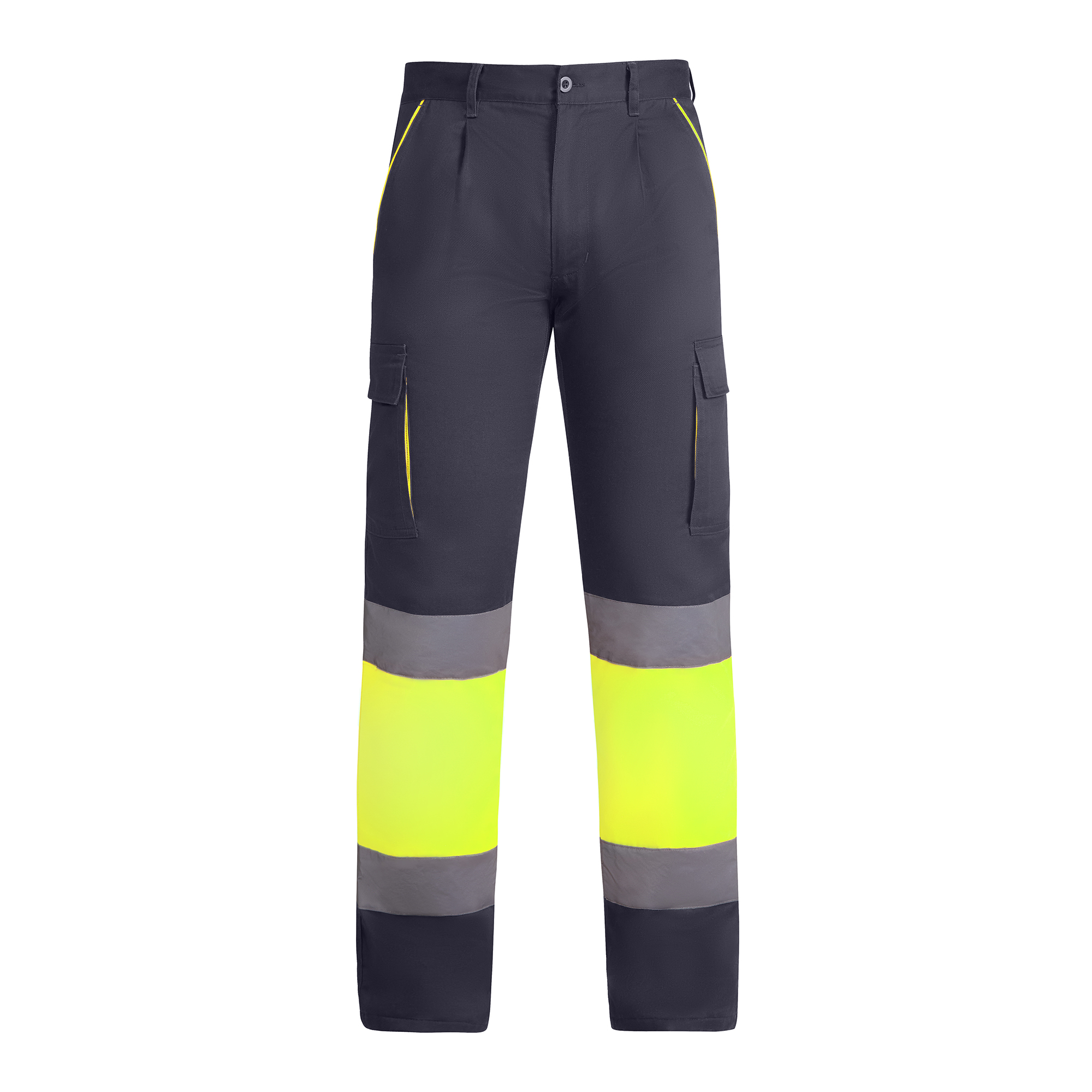 Pantalón alta visibilidad ENIX color plomo/amarillo fluor