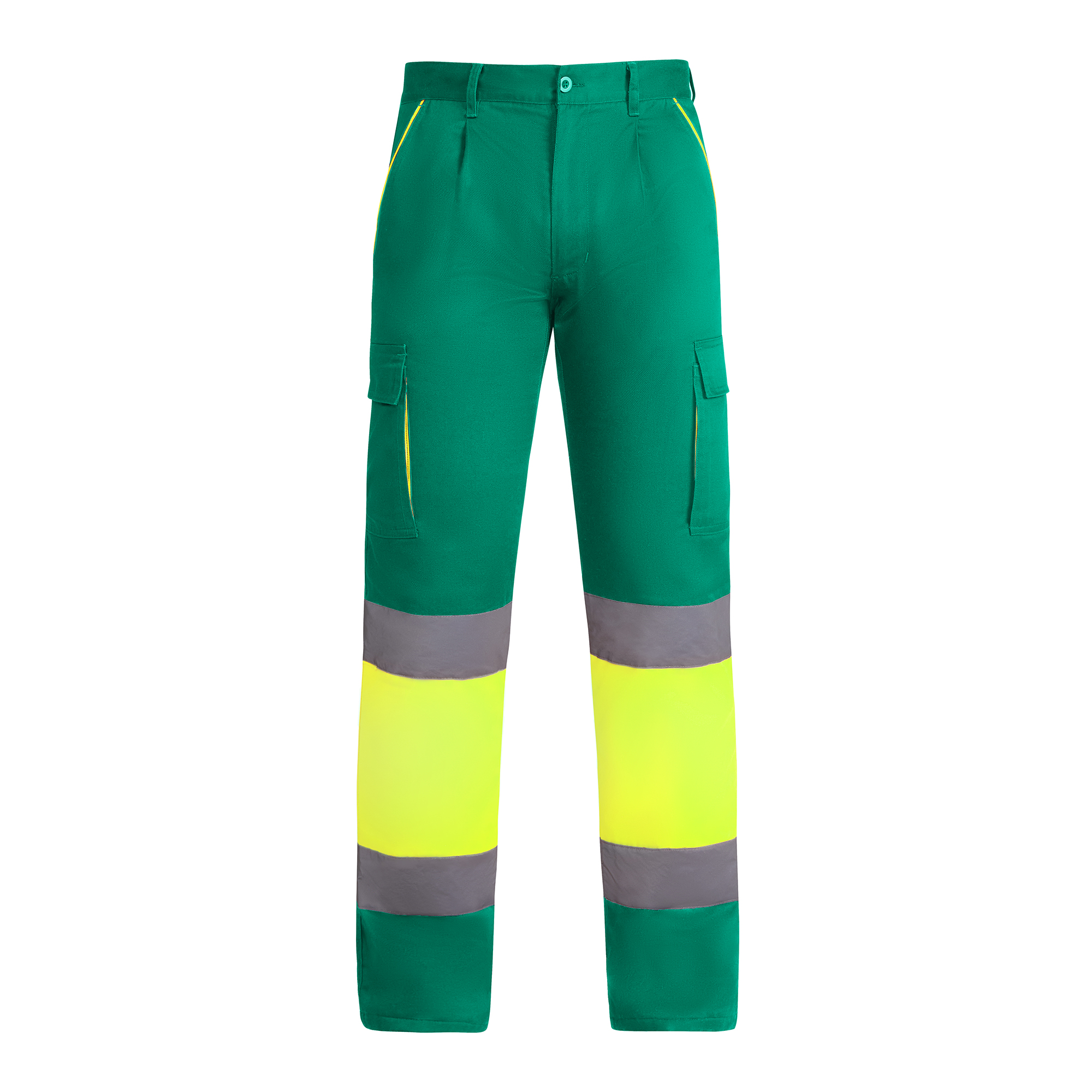 Pantalón alta visibilidad ENIX color verde jardín/amarillo flúor