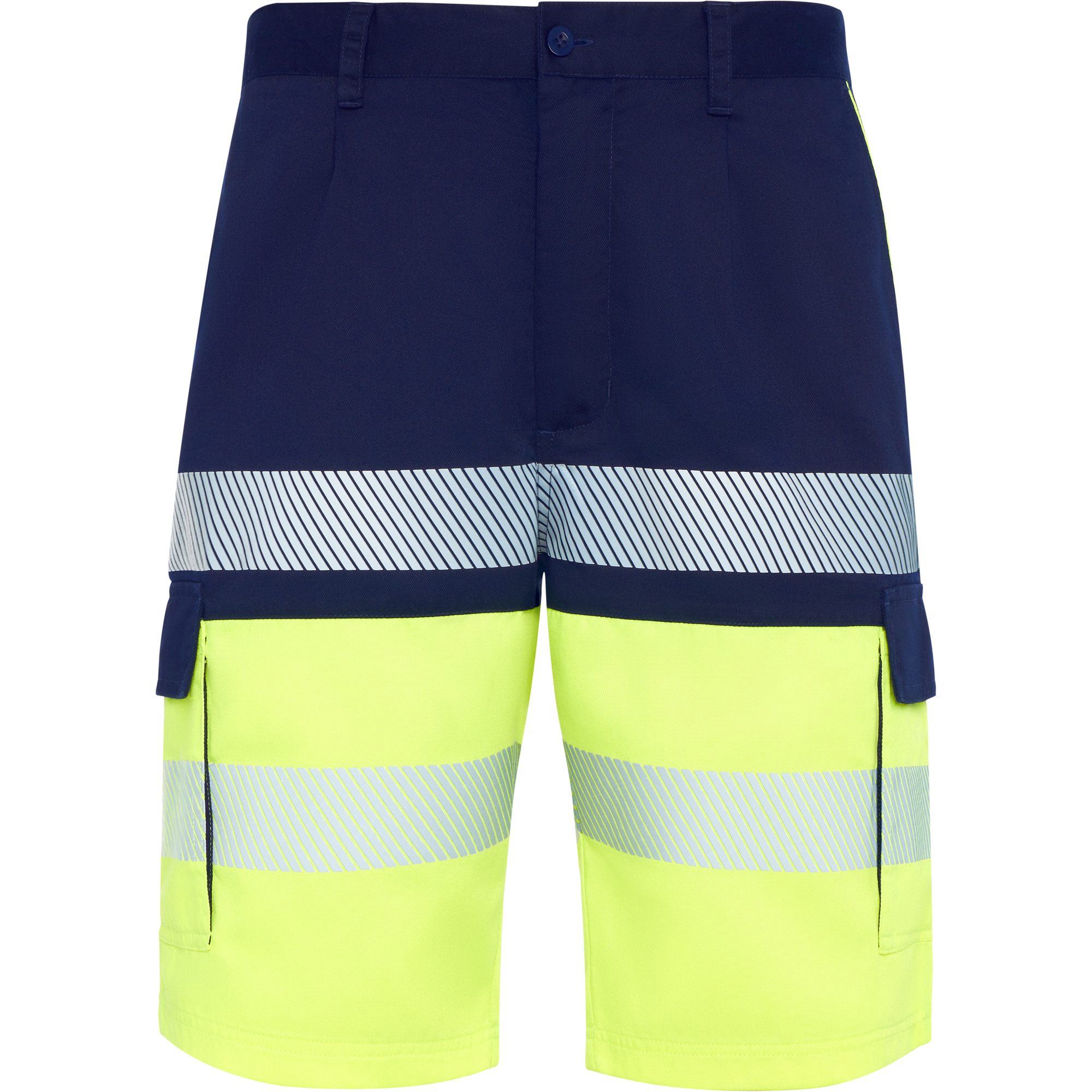 Pantalón alta visibilidad LADA bermuda color marino/amarillo fluor
