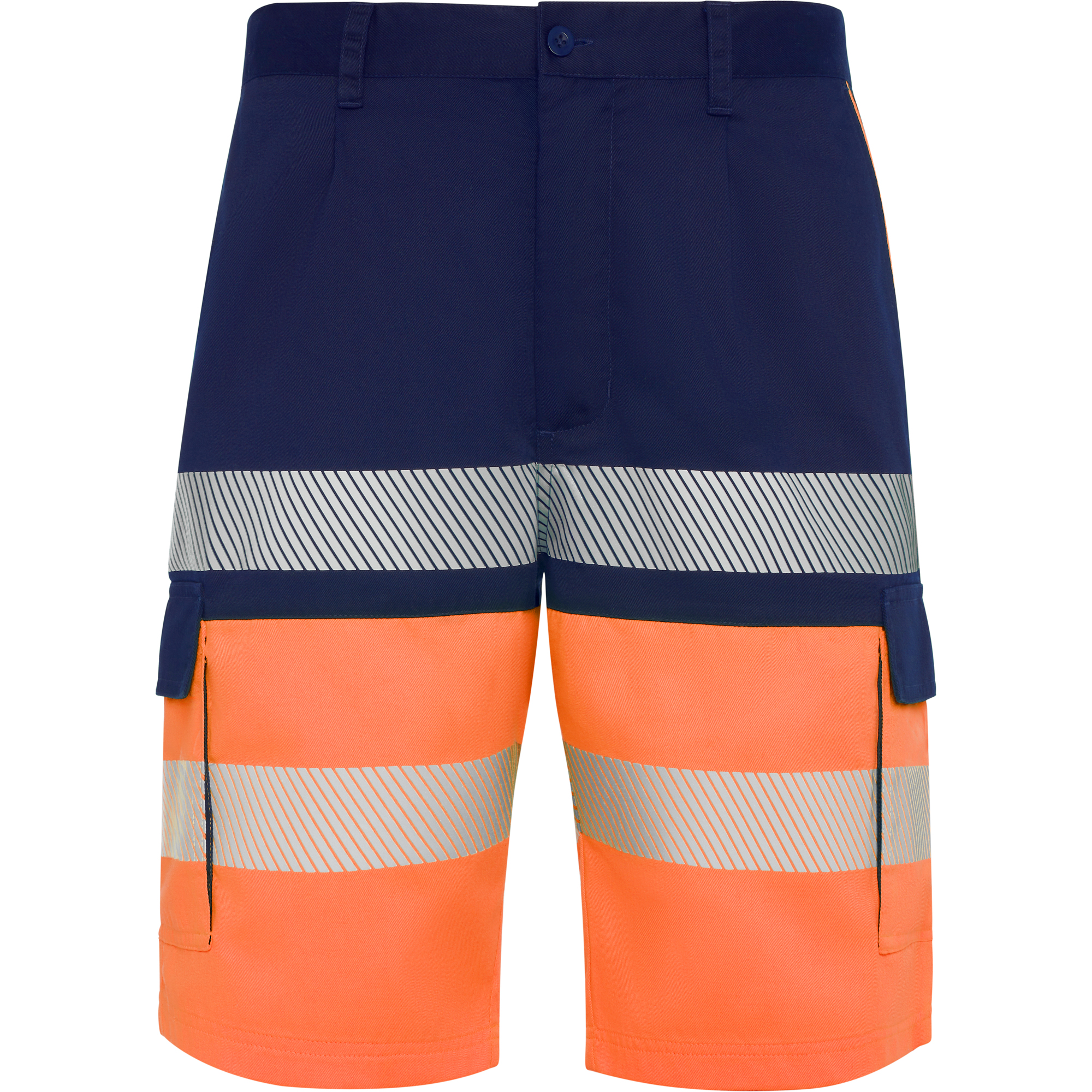 Pantalón alta visibilidad LADA bermuda color marino/naranja fluor