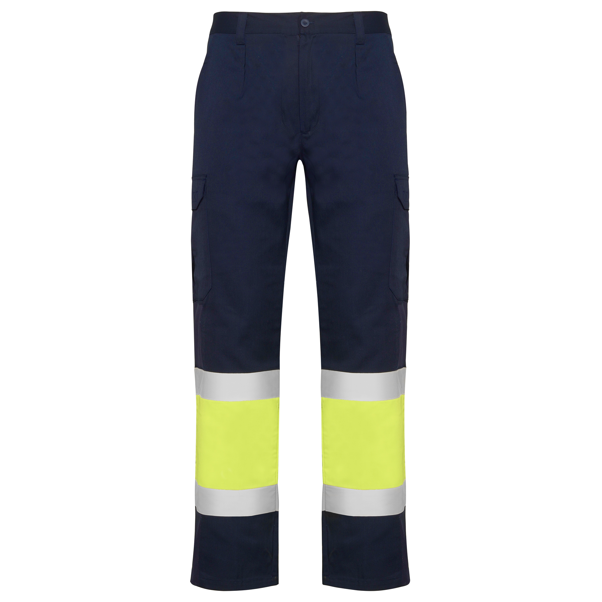 Pantalón alta visibilidad NAOS color marino/amarillo fluor