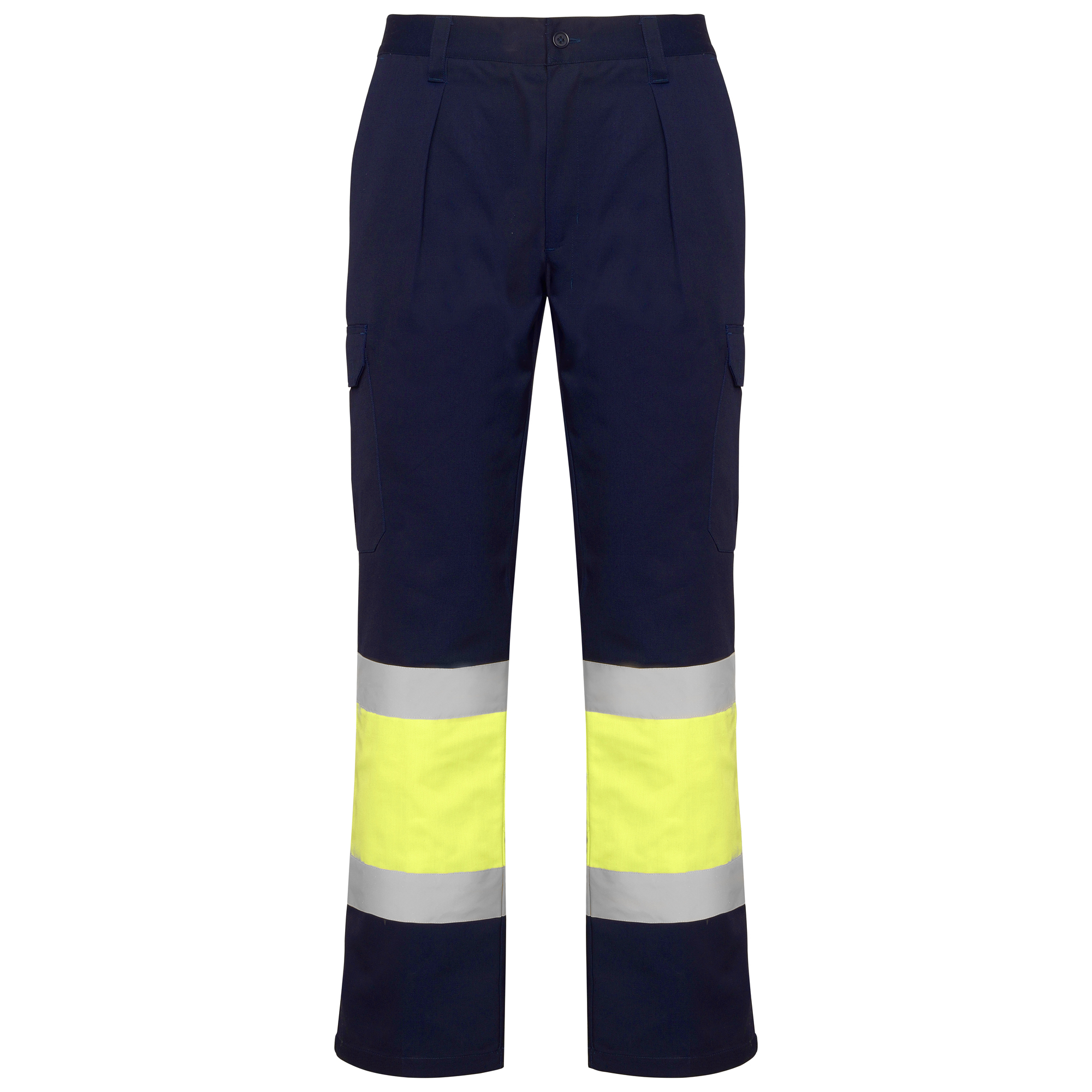Pantalón alta visibilidad SOAN color marino/amarillo fluor