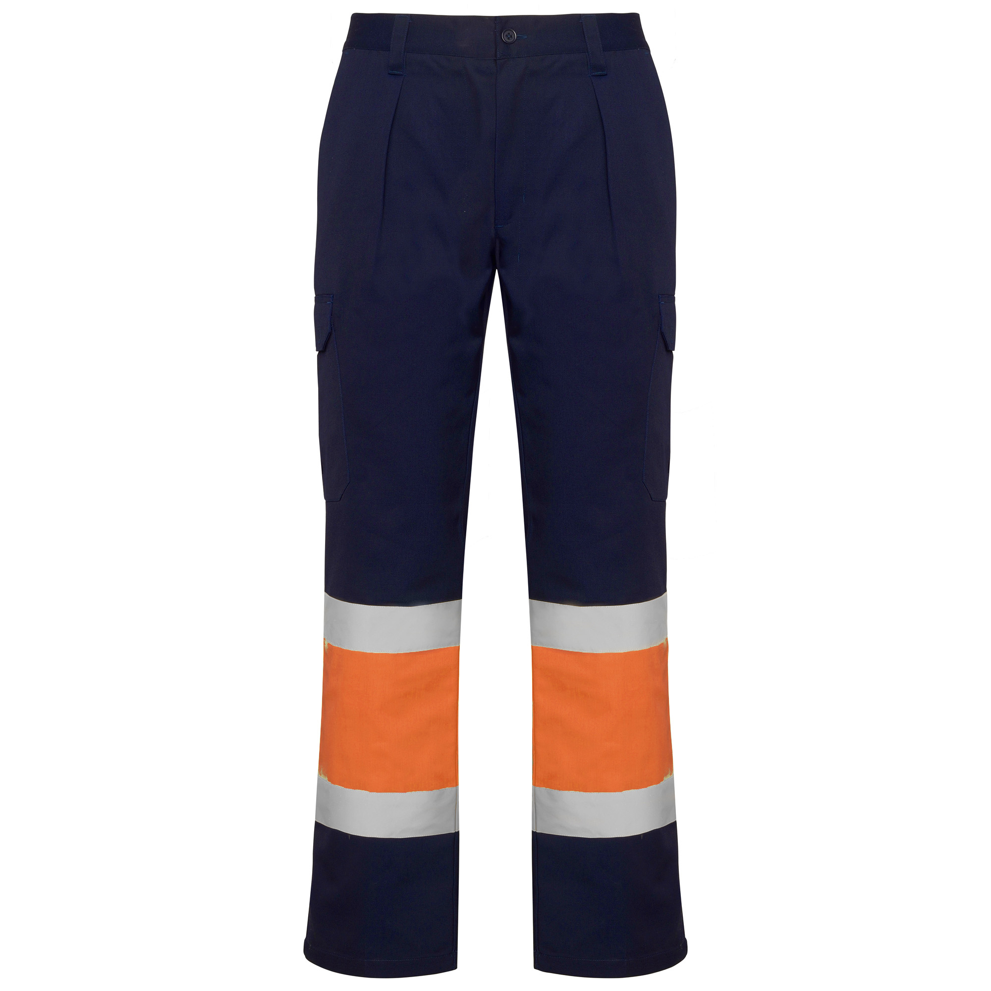 Pantalón alta visibilidad SOAN color marino/naranja fluor