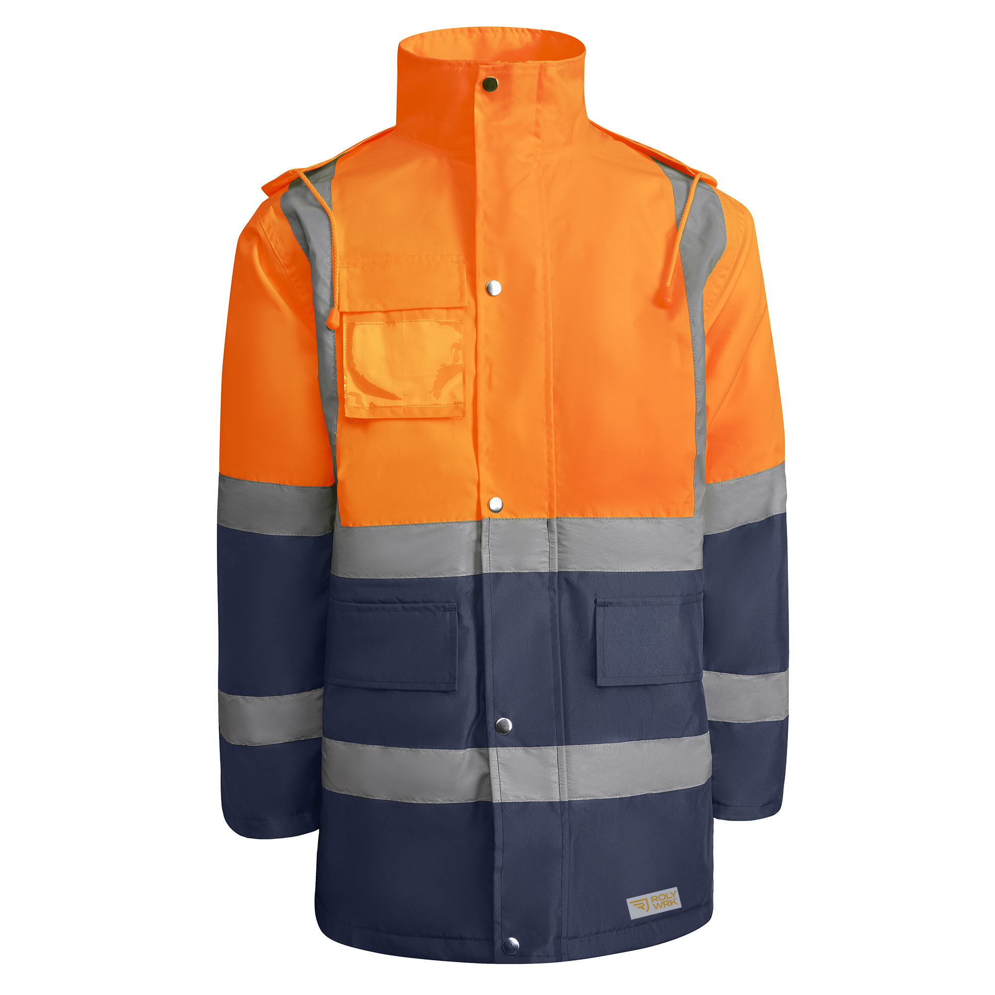 Parka alta visibilidad MERAK color marino/naranja fluor