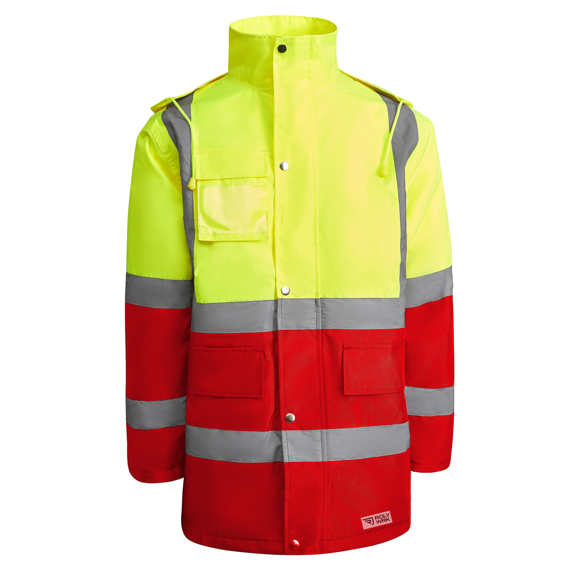 Parka alta visibilidad MERAK color rojo laboral/amarillo flúor