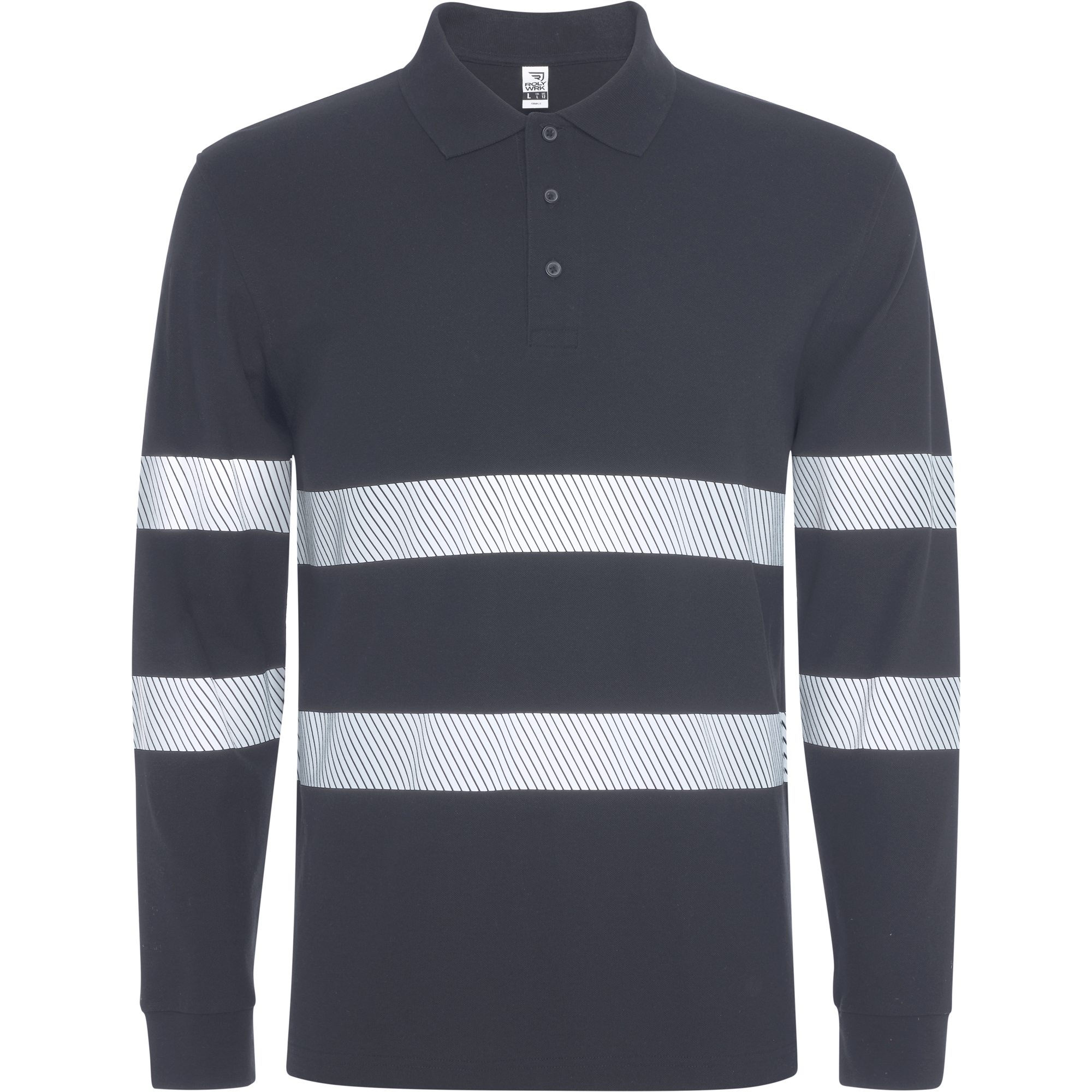 polo alta visibilidad FORAN L/S color plomo